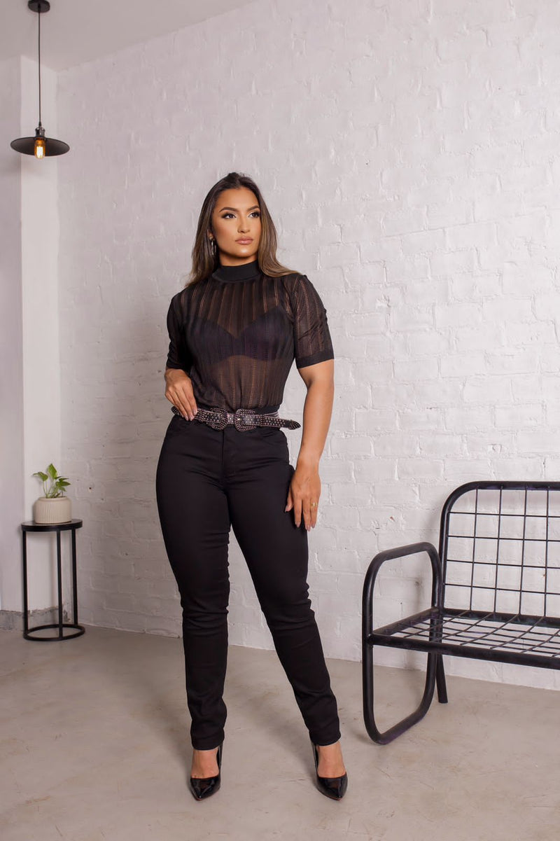 Calça Feminina Brim Preto