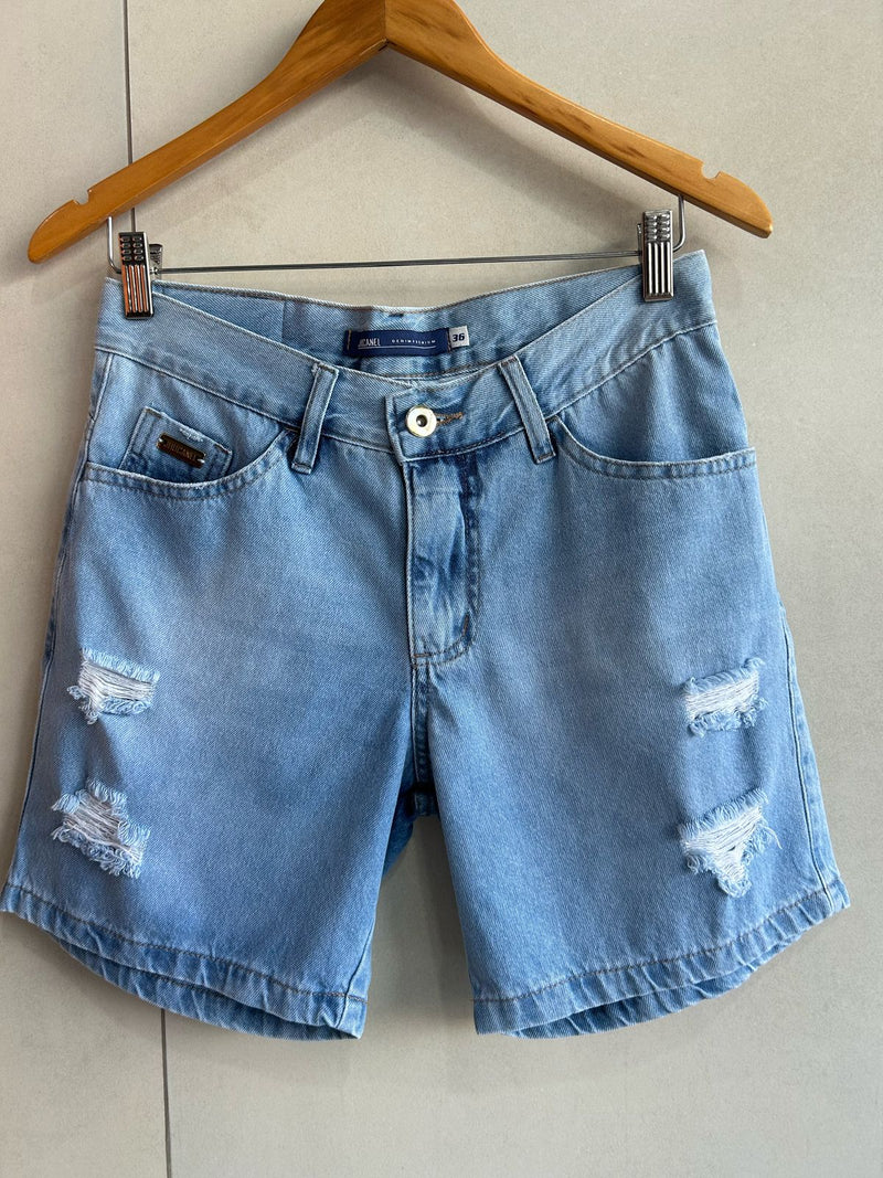 Bermuda Feminina Jeans Delave